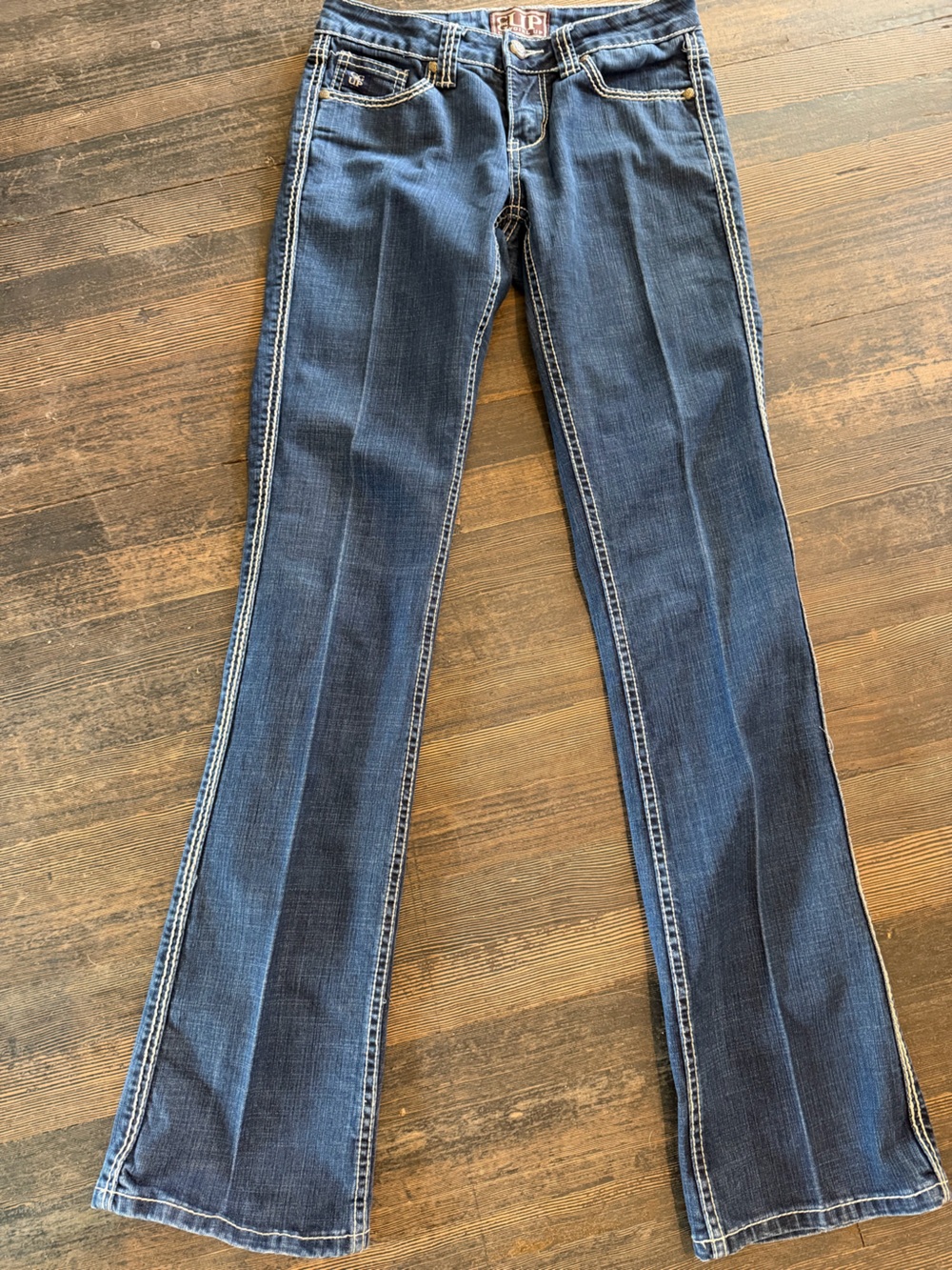 Cowgirl Up Women’s Dark Blue Bootcut Jeans - Classic Denim